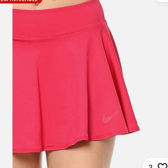 NIKE Court Magenta Pink Baseline Pleated Attached Shorts Ultra Mini Skirt,Large - Picture 4 of 13